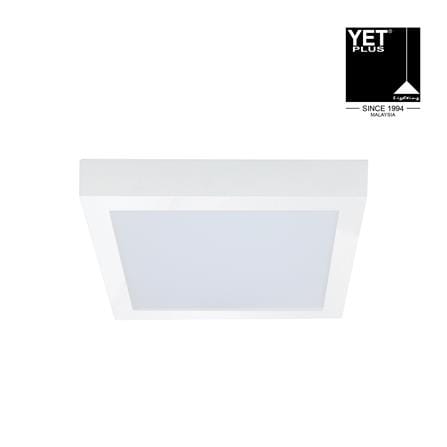 YETPLUS LED SURFACE DOWNLIGHT 9016 12W 3-COLOR WHITE SQUARE