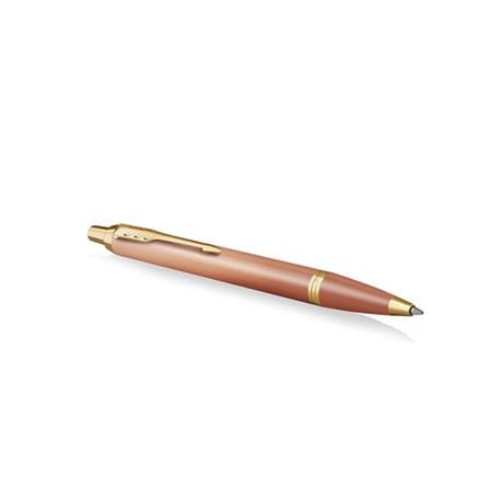 PARKER IM RITUAL ORANGE GOLD TRIM BALLPOINT PEN MEDIUM BLACK TB