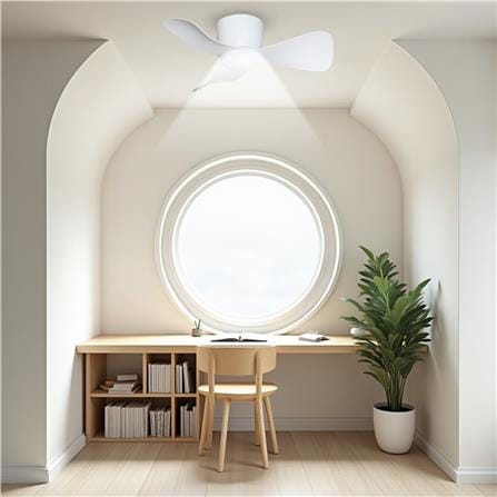 ALPHA ALKOVA MILI HG LED 3B CEILING FAN 33" MATT WHITE