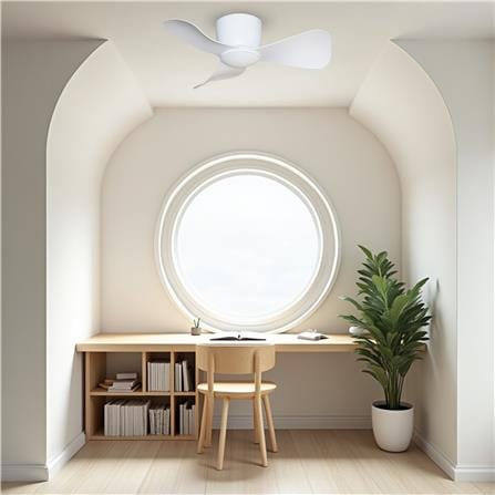 ALPHA ALKOVA MILI HG 3B CEILING FAN 33" MATT WHITE