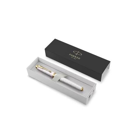 PARKER IM PREMIUM PEARL GOLD TRIM FOUNTAIN PEN FINE+CONVERTER TB