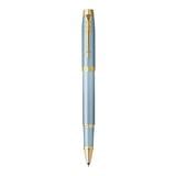 PARKER IM RITUAL TURQUOISE GREEN GOLD TRIM ROLLERBALL PEN MEDIUM BLACK TB