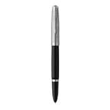 PARKER 51 BLACK CHROME TRIM FOUNTAIN PEN FINE+CONVERTER TB