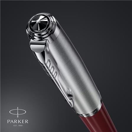PARKER 51 BURGUNDY CHROME TRIM FOUNTAIN PEN FINE+CONVERTER TB