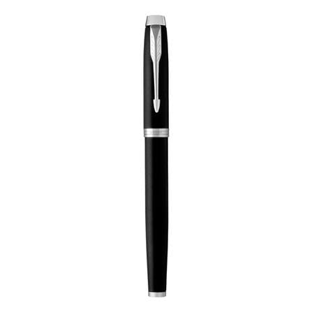 PARKER IM MATTE BLACK CHROME TRIM FOUNTAIN PEN MEDIUM TB
