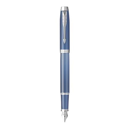 PARKER IM RITUAL BLUE CHROME TRIM FOUNTAIN PEN FINE+CONVERTER TB
