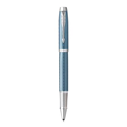 PARKER IM PREMIUM BLUE GREY CHROME TRIM ROLLERBALL PEN TB