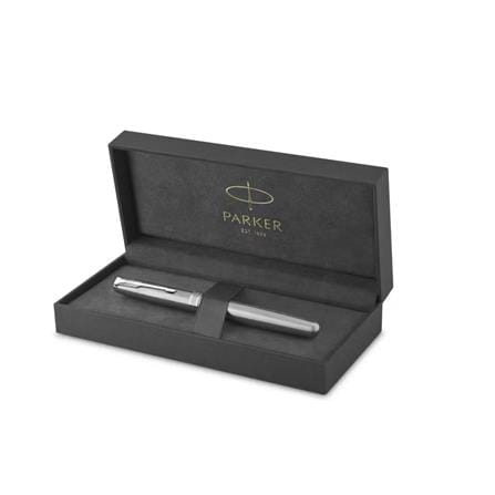 PARKER SONNET STAINLESS STEEL CHROME TRIM ROLLERBALL PEN HD TB