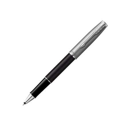PARKER SONNET BLACK SANDBLASTED CHROME TRIM ROLLERBALL PEN TB