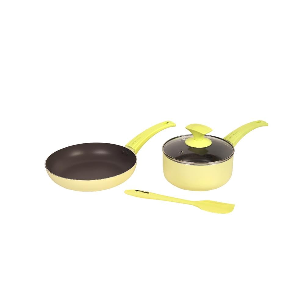 FUKURO REDI NON-STICK SET 2 (FP24, SP18, SILICONE SPATULA) (SUNSHINE EDITION)
