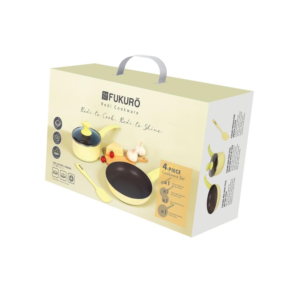 FUKURO REDI NON-STICK SET 2 (FP24, SP18, SILICONE SPATULA) (SUNSHINE EDITION)
