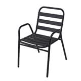 STEEL PATIO CHAIR SPRING NELLY BLACK