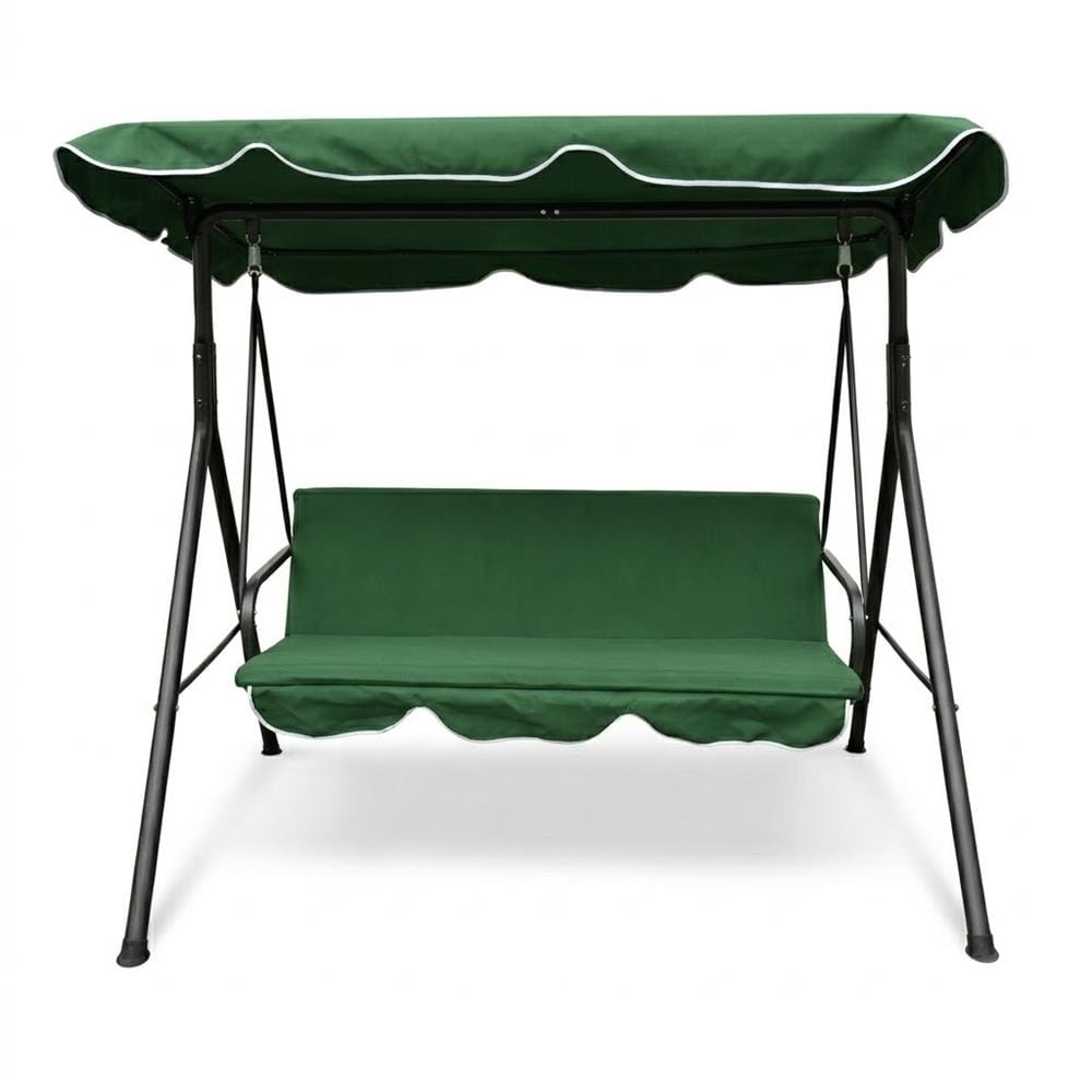 SPRING FOREST 3 SEATER PATIO SWING GREEN