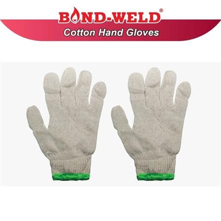BOND-WELD COTTON HAND GLOVES (+/-400g) 1 DOZEN GREEN B-104DZ