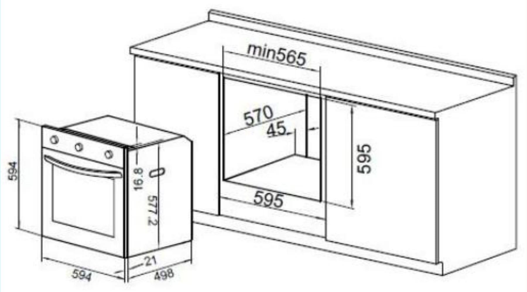 FABER BUILT-IN OVEN FERVIDO FBO-M7F700BK 70LITER 7PROGRAM