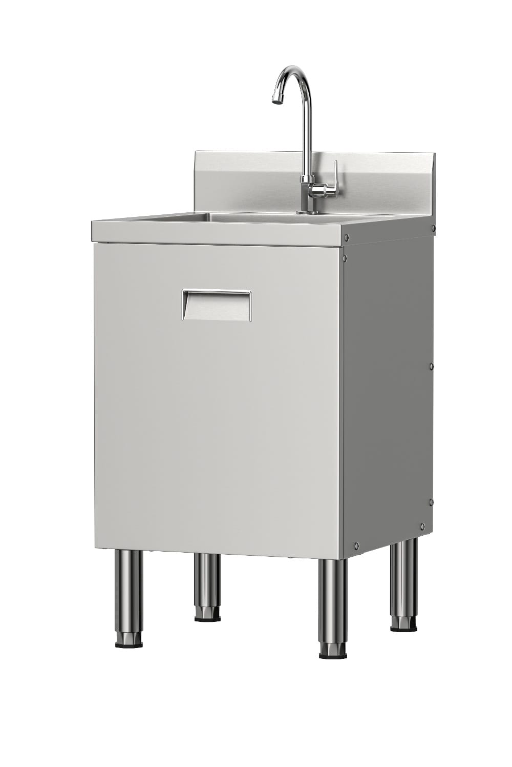 YS STANDING SINK CABINET WITH SPLASH BACK STAINLESS STEEL 201 1BOWL 50CM