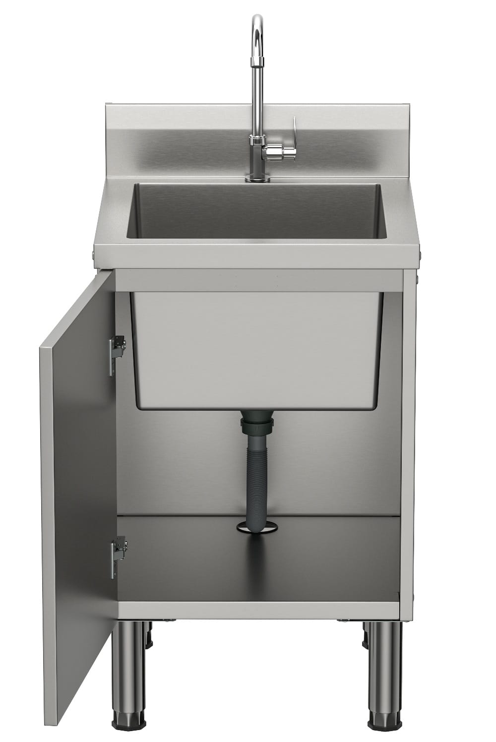 YS STANDING SINK CABINET WITH SPLASH BACK STAINLESS STEEL 201 1BOWL 50CM