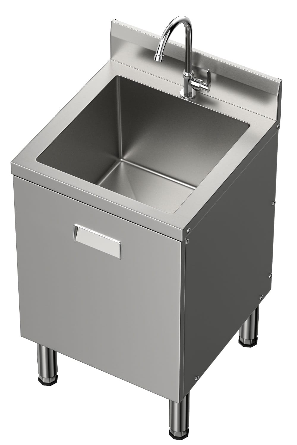 YS STANDING SINK CABINET WITH SPLASH BACK STAINLESS STEEL 201 1BOWL 50CM