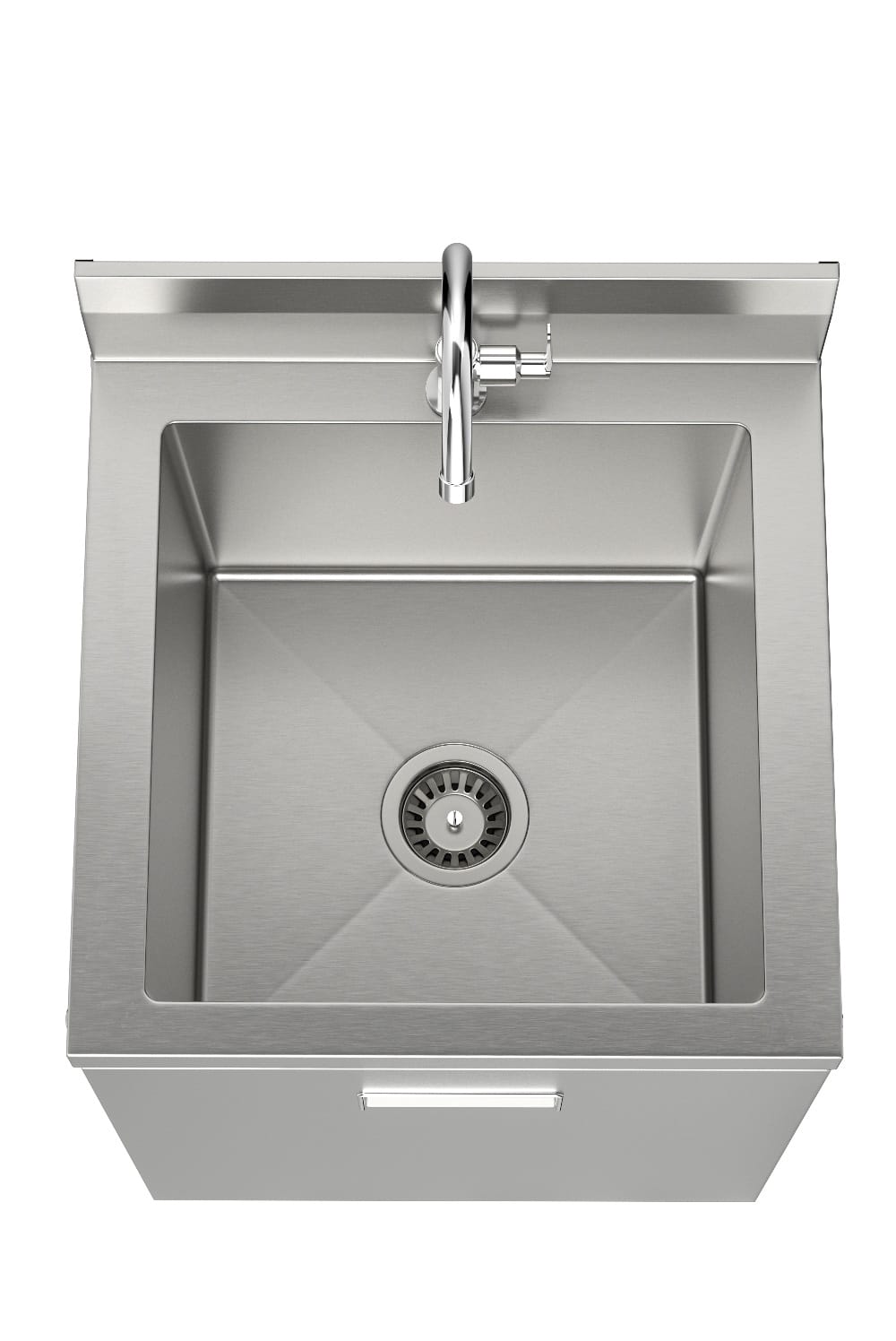 YS STANDING SINK CABINET WITH SPLASH BACK STAINLESS STEEL 201 1BOWL 50CM