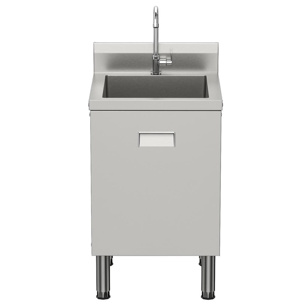 YS STANDING SINK CABINET WITH SPLASH BACK STAINLESS STEEL 201 1BOWL 50CM