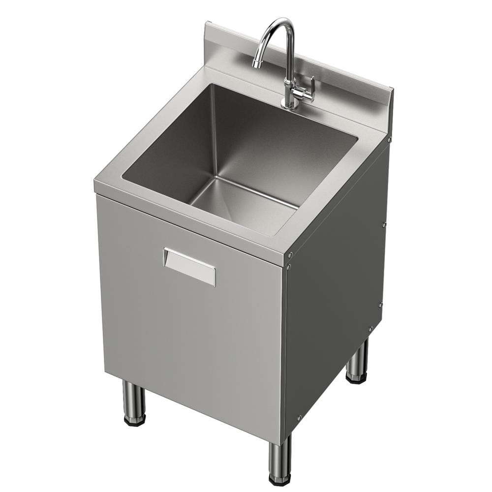 YS STANDING SINK CABINET WITH SPLASH BACK STAINLESS STEEL 201 1BOWL 50CM