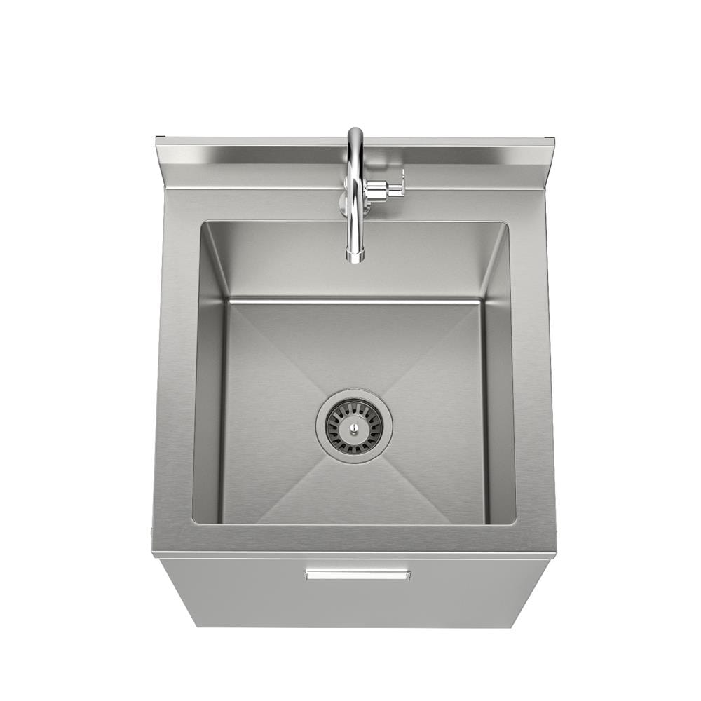 YS STANDING SINK CABINET WITH SPLASH BACK STAINLESS STEEL 201 1BOWL 50CM