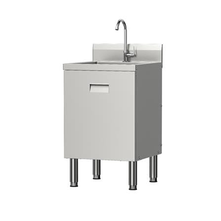 YS STANDING SINK CABINET WITH SPLASH BACK STAINLESS STEEL 201 1BOWL 50CM