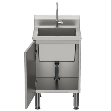 YS STANDING SINK CABINET WITH SPLASH BACK STAINLESS STEEL 201 1BOWL 50CM