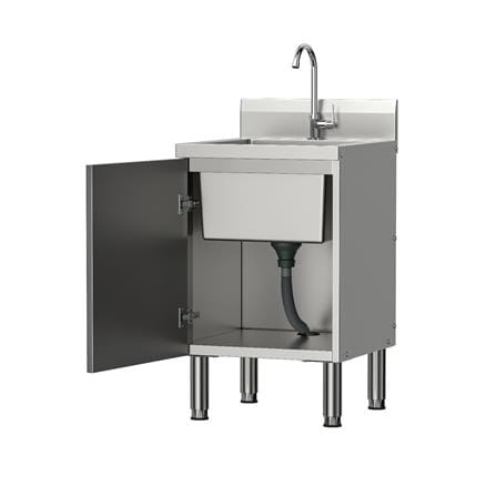 YS STANDING SINK CABINET WITH SPLASH BACK STAINLESS STEEL 201 1BOWL 50CM