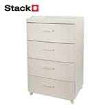 4TIER DRAWER LANA 51.5X41.5X86.5CM WHITE STACKO