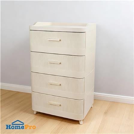 4TIER DRAWER LANA 51.5X41.5X86.5CM WHITE STACKO