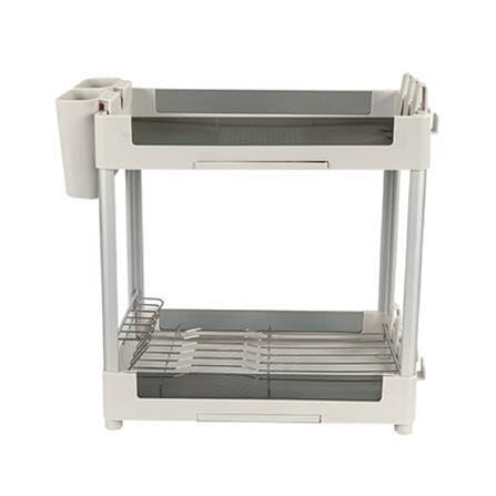 DISH RACK PLASTIC+TEMPERGLASS 2TIER NOAR KECH 23.2X46.6X39.7CM.