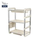 DISH RACK ALUMINIUM 3 TIER NOAR KECH 26.7X48.4X57.2CM
