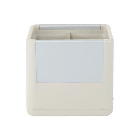 ALUMINIUM PLASTIC UTENSIL BOX 2HOLE KECH NOAR CREAM