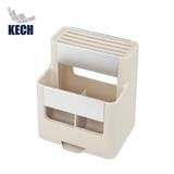 ALUMINIUM PLASTIC CULTERY WITH KNIFE HOLDER KECH NOAR CREAM