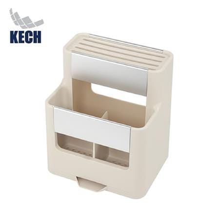 ALUMINIUM PLASTIC CULTERY WITH KNIFE HOLDER KECH NOAR CREAM