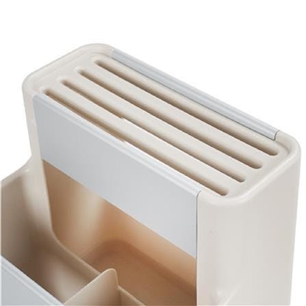 ALUMINIUM PLASTIC CULTERY WITH KNIFE HOLDER KECH NOAR CREAM