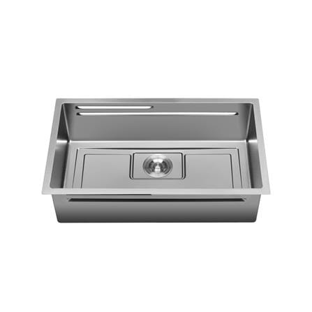 SORENTO BUILT-IN NANOMAGMA MULTIFUNCTIONAL KITCHEN SINK SRTKS7846 78CM 1BOWL SILVER CHROME FINISH STAINLESS STEEL WITH PULL OUT TAP SRTKT71SS