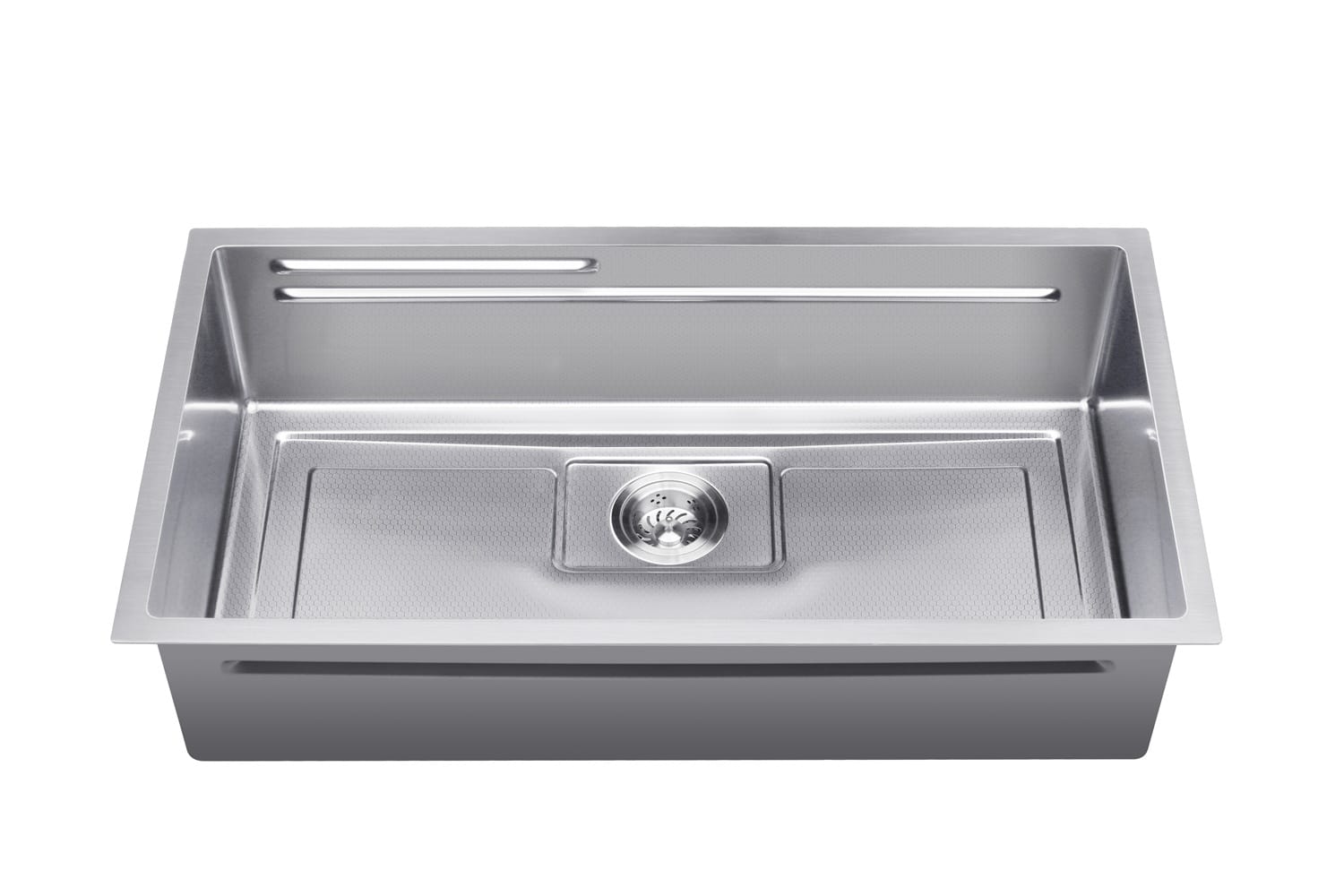 SORENTO BUILT-IN HONEYCOMB MULTIFUNCTIONAL KITCHEN SINK SRTKS8845 88CM 1BOWL CHROME FINISH STAINLESS STEEL WITH PULL OUT TAP SRTKT71SS