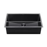 SORENTO BUILT-IN HONEYCOMB KITCHEN SINK SRTKS8047-BL 80CM 1BOWL BLACK STAINLESS STEEL WITH PULL OUT TAP SRTKT71SS-BL