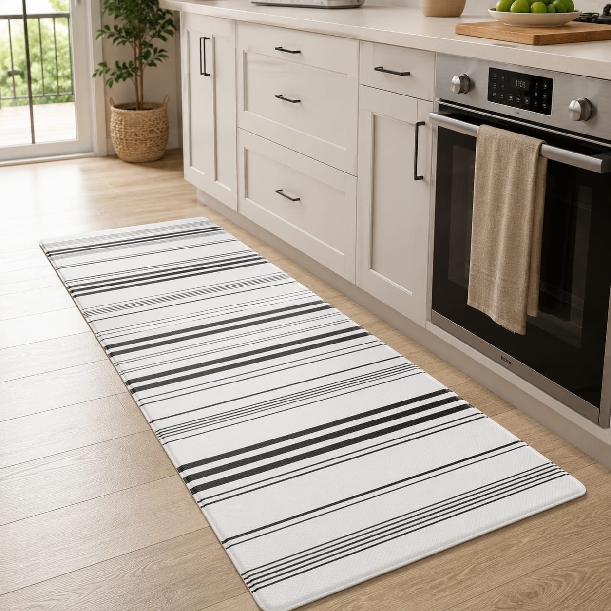 HOME LIVING STYLE KITCHEN MAT AUDREY ABSTRACT 44X120CM GRAY