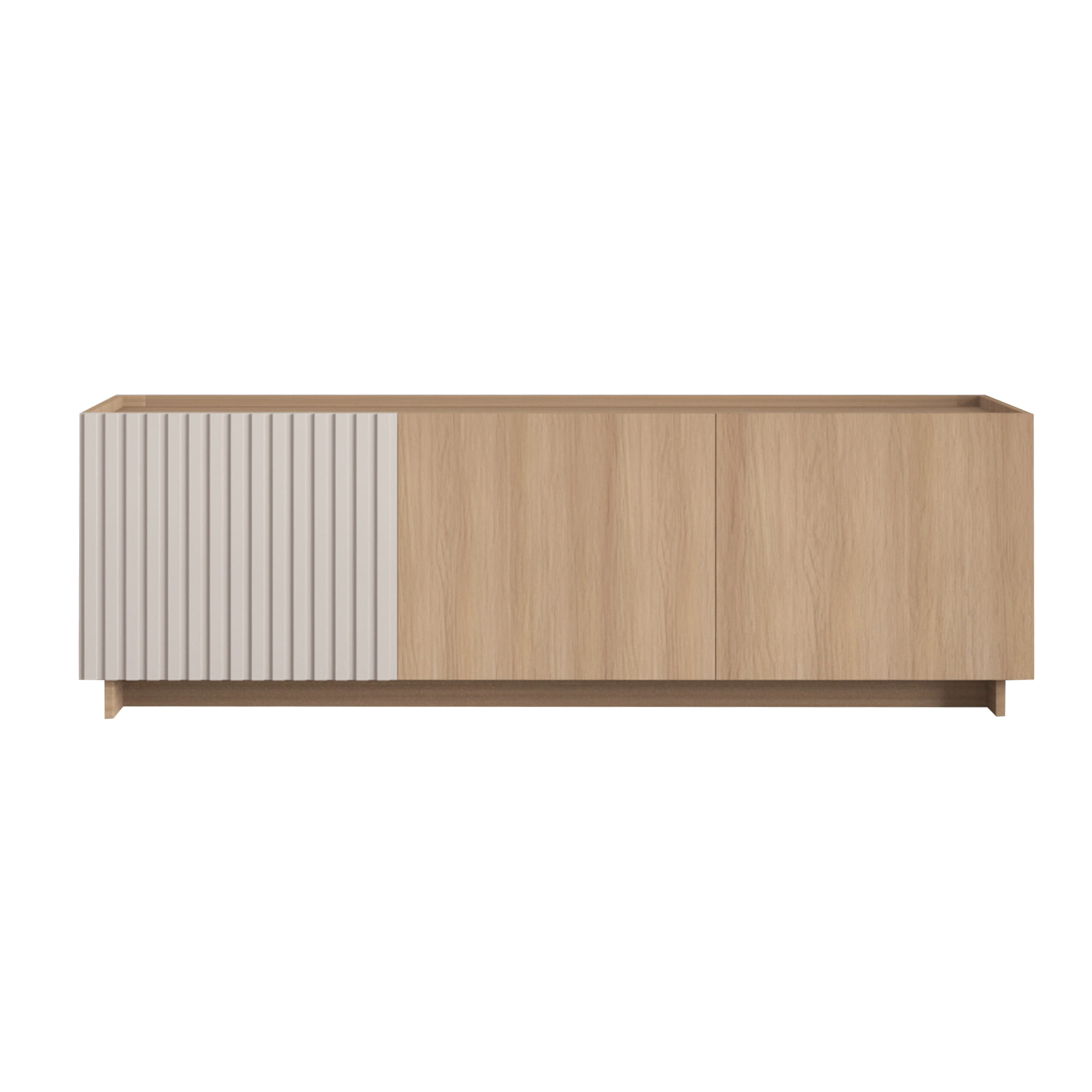 TV CABINET FURDINI RIPPLE 160 CM GREY OAK/CREAM