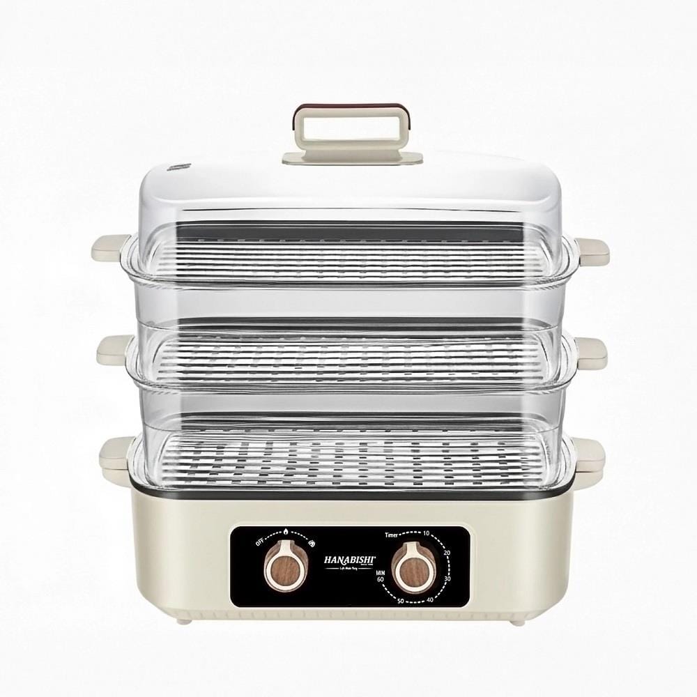 HANABISHI FOOD STEAMER+MULTI COOKER HA1833S 1400W 23L 3TIER