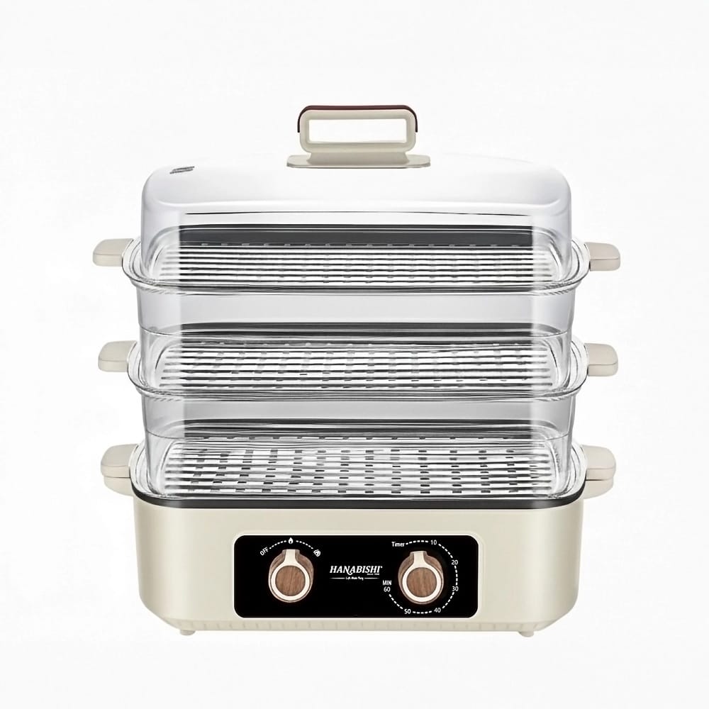HANABISHI FOOD STEAMER+MULTI COOKER HA1833S 1400W 23L 3TIER
