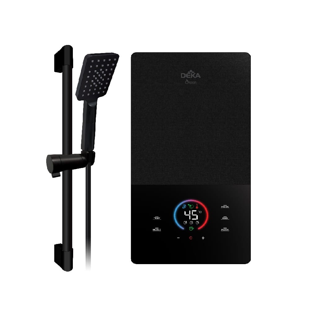 DEKA SHOWER HEATER DC PUMP WITH HAND SHOWER ONSEN MATT BLACK