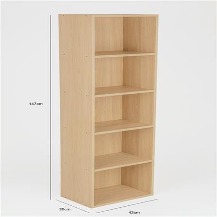 OPEN SHELF 5 TIER FURDINI OAK