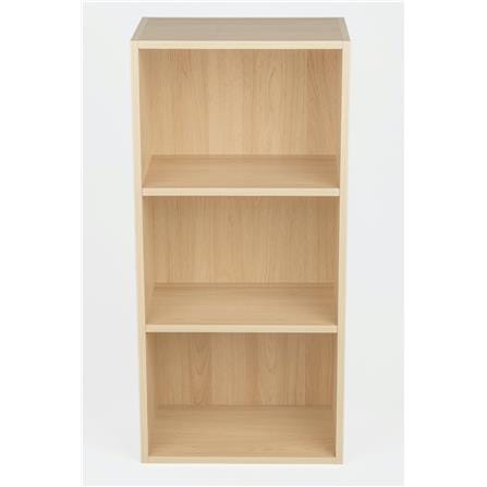 OPEN SHELF 3 TIER OAK