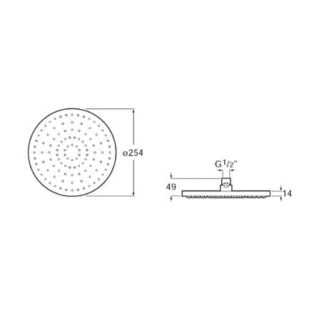 ROCA RAINSENSE ROUND A5B2250C00 SHOWER HEAD 25CM