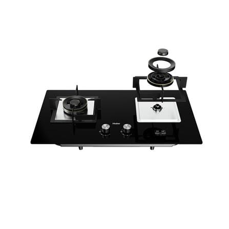 HAIER BUILT-IN GAS HOB HC-Q68266BT 2BURNER 5.35KW 78CM TIMER BLACK