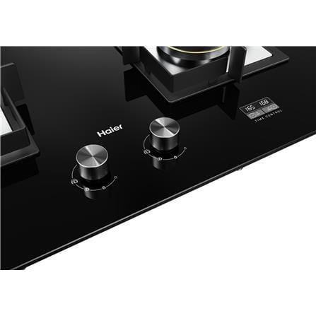 HAIER BUILT-IN GAS HOB HC-Q68266BT 2BURNER 5.35KW 78CM TIMER BLACK